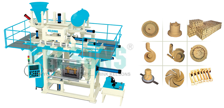 Fully Automatic Cold Box Core Shooter Vertical Parting